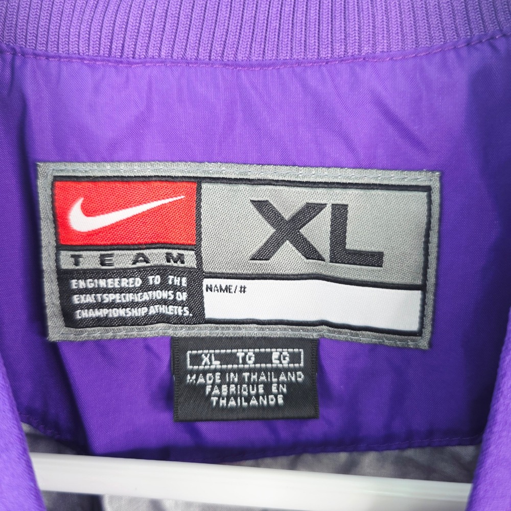 Nike Team LSU Tigers Windbreaker Pullover Mens XL Purple Center Swoosh - Picture 4 of 13